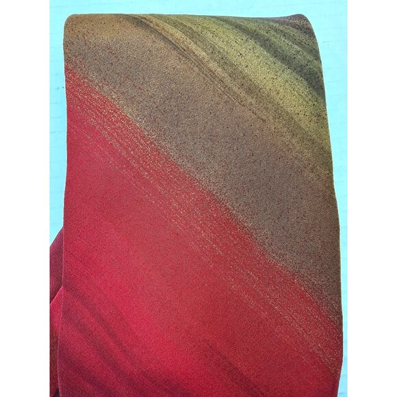 The Metropolitan Museum Of Art Silk Tie Red & Gold Gradient Pattern Mens Accesso - Picture 4 of 7